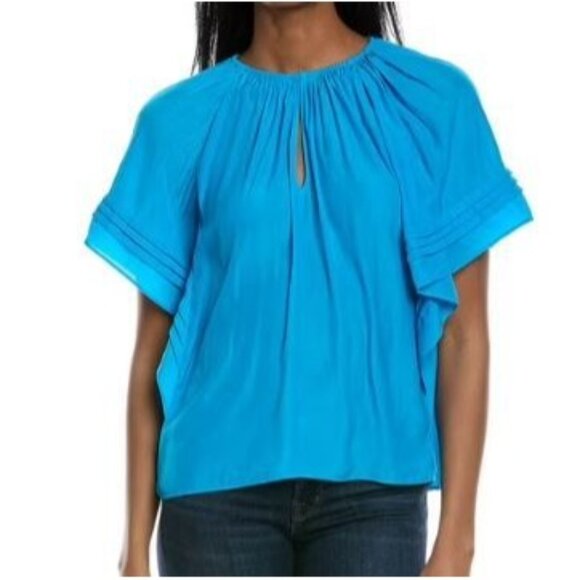 Ramy Brook Kylo Top Women Size Small NWT Flutter Sleeves Spring Summer Casual - Picture 1 of 16